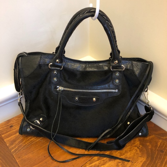 Balenciaga Motocross City Black Leather Bag - Picture 1 of 9